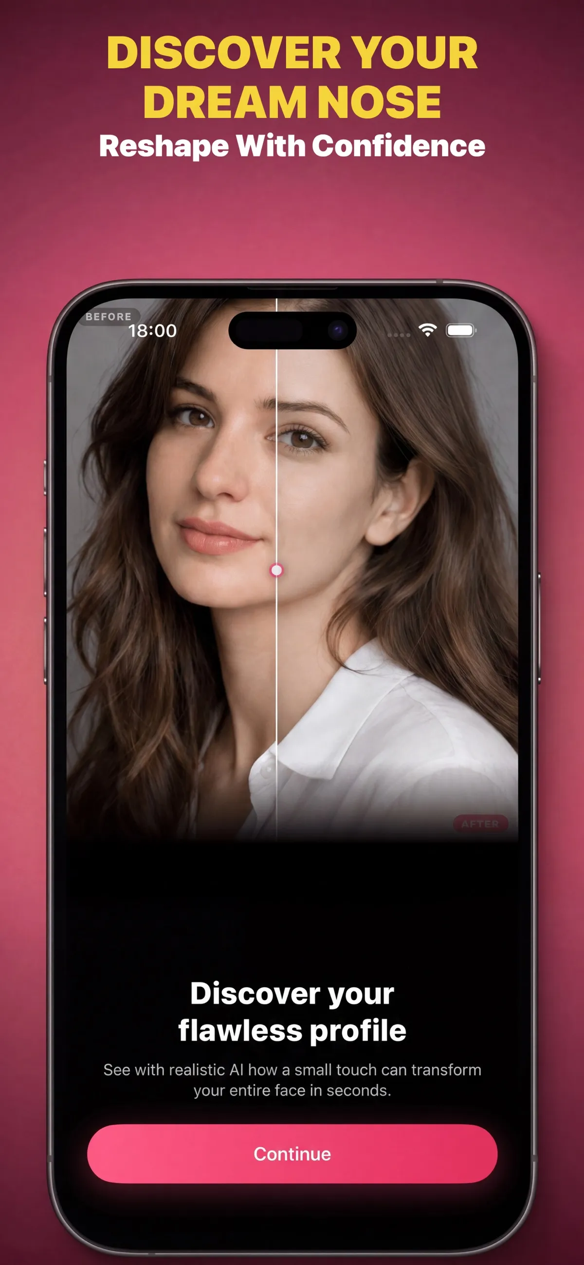 NoseLook screen for discovering nose styles
